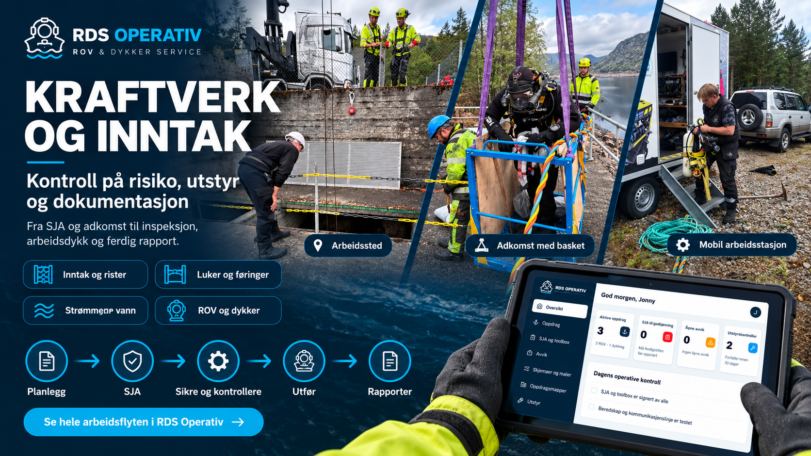 Dykkerfirma kraftverk sikker dykking kraftverk